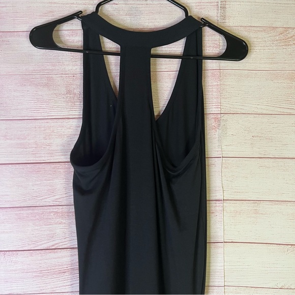 Athleta Black Razor Back Ruched Bodycon Dress Size Small - Picture 7 of 8